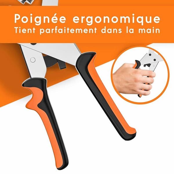Professionel øjestanse - Minimal indsats - Stanse med 100 øjer (10 mm indvendig diameter)