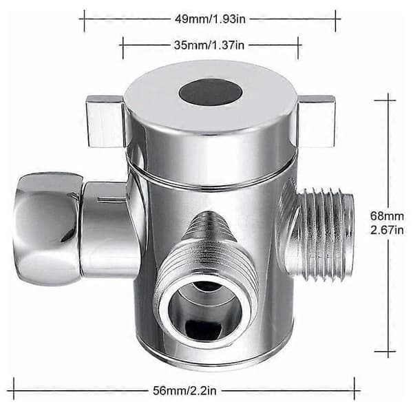 3-vejs omskifter tommelfinger brusearm omskifter bruseadapter brusesystem reservedel