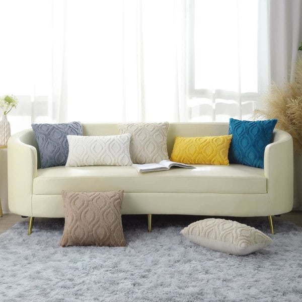 Örngott för soffa, 2 st, 45x45cm, gul