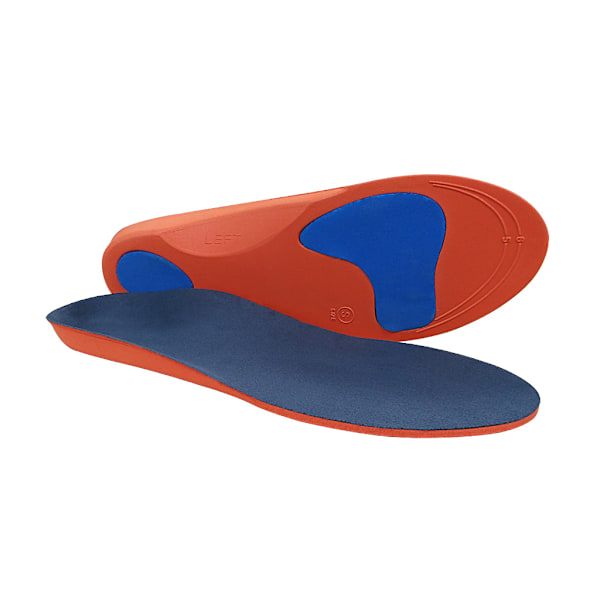 Plantar Series Ortopædiske Indlægssåler til Nedsunkne Fødder, Plantar Fasciitis, med Svangstøtte Orange L