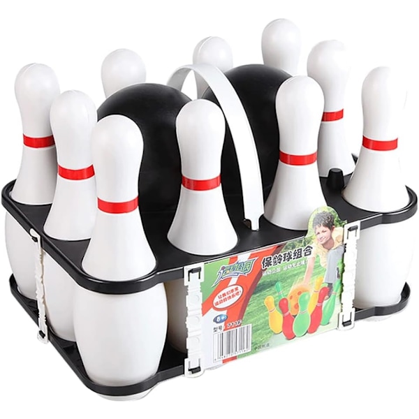 1 Set Bowling Set för Barn & Vuxna 2 med 10 Käglor för Familj Barn och Vuxna Trädgård