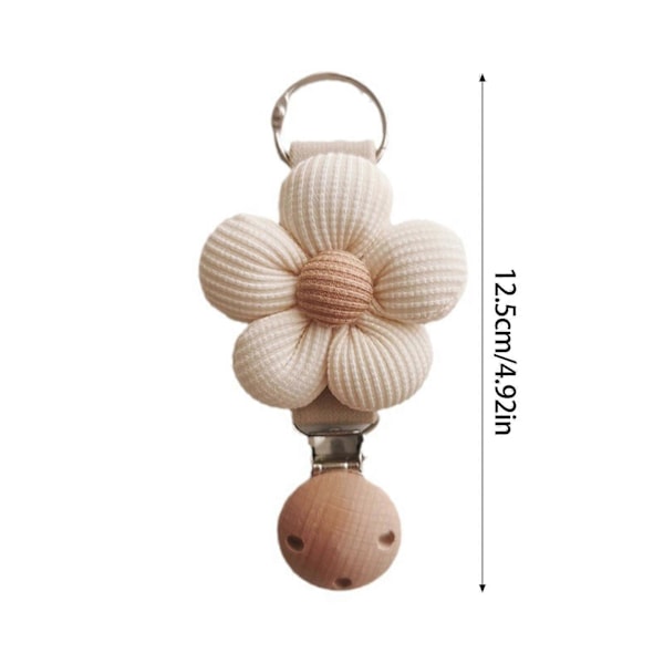 Tyylikäs Kukkahattu Klipsi Kätevä Kukkahattu Klipsi Matkatarvike Käytännöllinen Kukkahattu Pidike Sopii Hattuun ja Laukkuun Apricot with beige f