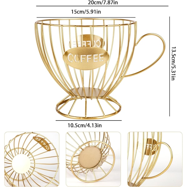 Kaffekapselkorg, kaffekapslar kapselhållare, förvaring för kaffekapslar, ap-korg, för förvaring av kaffekapslar och frukt