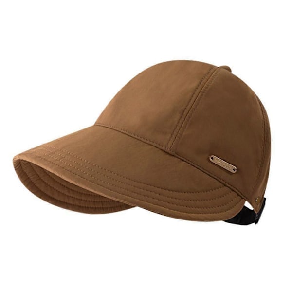 Foldbar Bredskygget Solhat Snøre Justerbare Kasketter Strandhatte Sommer Coffee