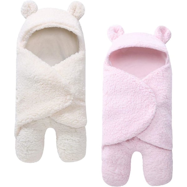 Inslagningfilt - Nyfödd Spädbarn Baby Pojke Flicka Inslagning, Sovsäck Filt, Fotograferingstillbehör, 0-12 Månader (Färg : Rosa)