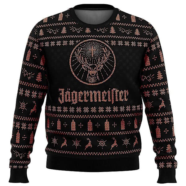 Jagermeister Grim Jule Sweater Pullover Herre 3D Sweater Toppe 2 2XL 2 2XL