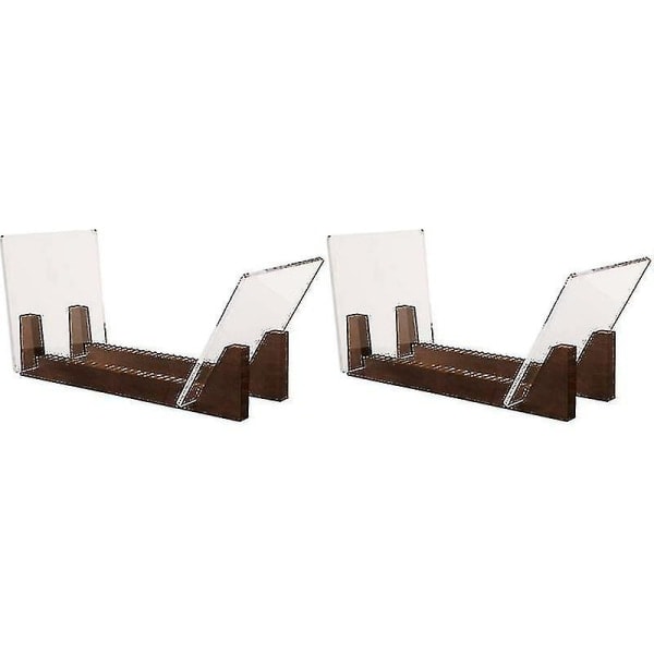 Vinyylilevyjen Säilytysteline - Puinen LP Vinyylialbumin Pöytäteline 2pcs