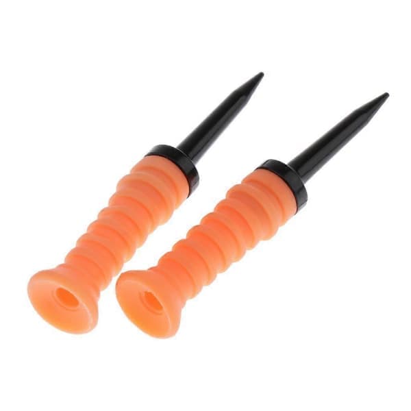 2-pack plastgolfpeggar - Golfsportträning 82mm - Blandad orange Orange