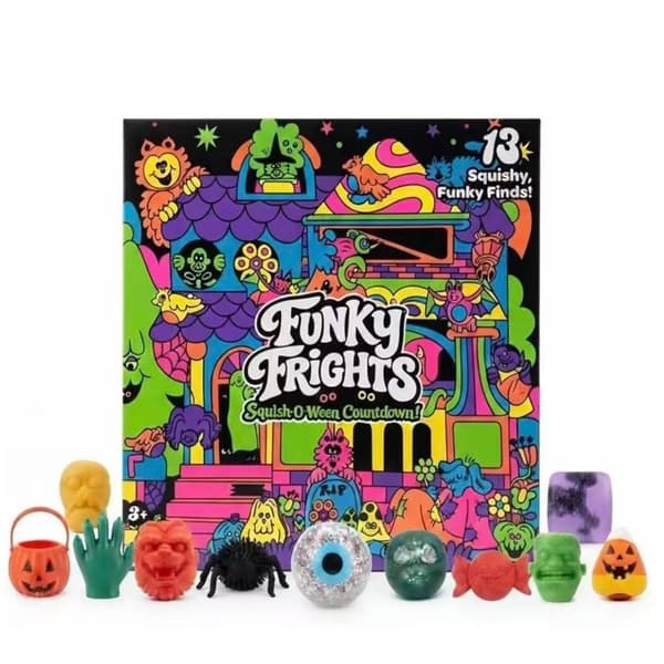 Halloween Funky Frights Squish-O-Ween Nedtællingssæt (Squishy Blind Box)