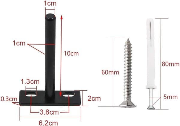 Flytande hyllkonsoler 4 st 10 mm väggmonterad hylla osynlig konsol