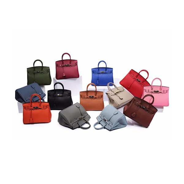 Stilfuld blå ko læder medium tote taske til kvinder medium blå 25CM Medium Blue 25CM