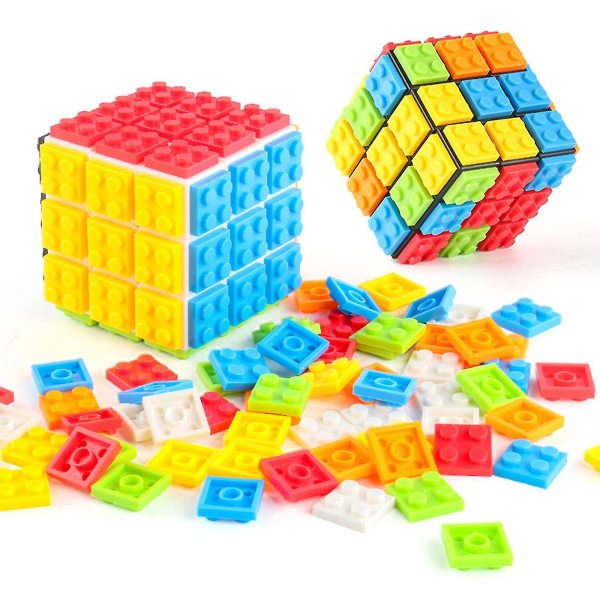 3x3 Rakennettavat Palikat Taikakuutio, Nopeus Rubikin Kuutio Aivojumppa Palapelit Ja Palikkalelu Lapsille Aikuisille Lahja Musta