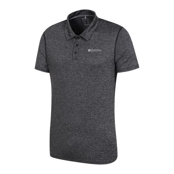 Mountain Warehouse Agra stribet poloshirt til mænd L sort sort L Black L