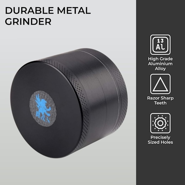 örtkvarn metall 4 delar 5,5 cm fickkvarn krydda mini krosskvarn med pollenfångare och magnetiskt lock