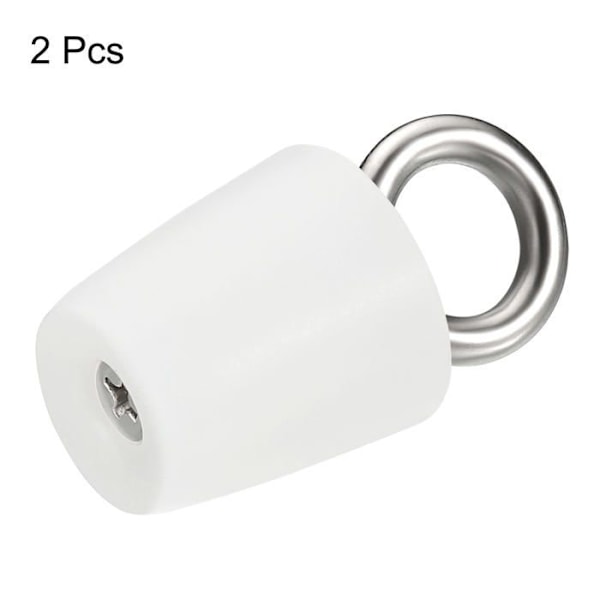 Konisk Propp Silikon Gummipropp 19mm til 26mm Solid Badekarpropp med Ring, Hvit 2 stk