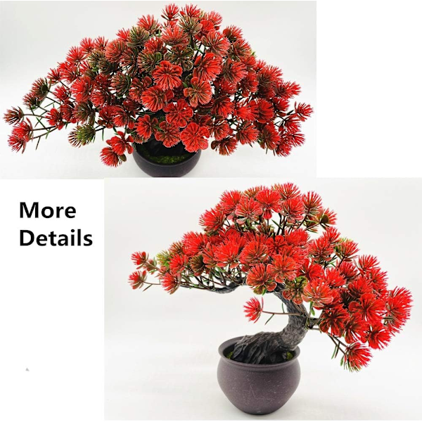 Kunstige planter kunstig bonsai pilot træ potte faux japansk fyr bonsai simulering Zen have falsk plante til hjemmet