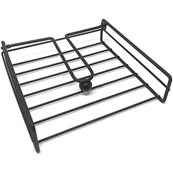 Firkantet Servietholder med Vægt - Metal Servietholder - Servietholder - Sort