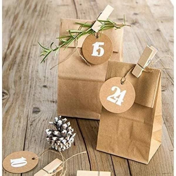100 stk. Brun Kraft Papirpose Sandwichpose Kraft Papirpose Papirpose Brun