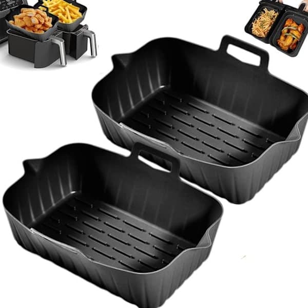Airfryer tilbehør - Bagepapir erstatning - Kurv bageform - Genanvendelig - 2 stk - 22*16*6 cm