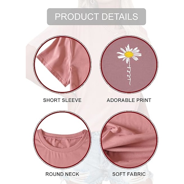 T-skjorter for kvinner Grafisk Kortermet Rund Hals Casual Sommer Topper