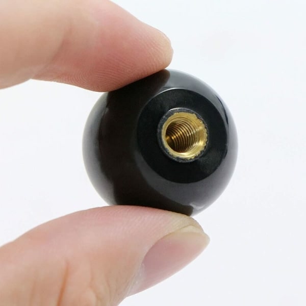 Kulhandtag med kula - 10 st M6 25 mm isoleringshandtag svart bakelit kulhandtag invändig gänga rund koppar mutter universal maskinverktygstillbehör