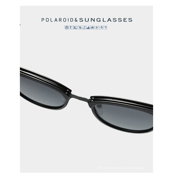 Polarisoidut aurinkolasit UV400 Musta/Harmaa