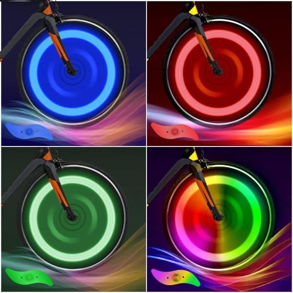 Sykkelhjullys, LED-sykkelhjullys, vanntett LED-neon dekk-eikelys, sykkelhjul-eikelys