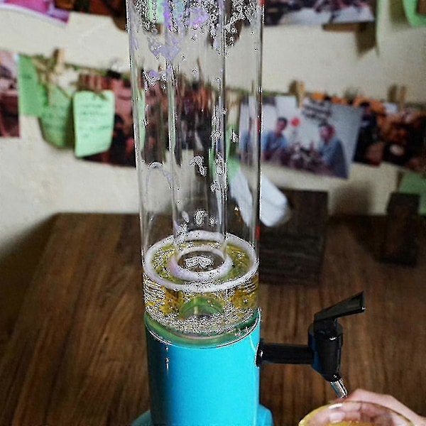 1,5 l Öldispenser Torn Lätt Att Rengöra Integrerad Kran Med Isrör Klar Dryckestorn Dispenser-bl