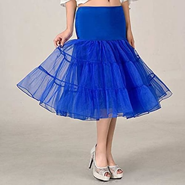 50-luvun naisten retro alushame, vintage A-linjainen krinoliini, puolipitkä alushame, rockabilly-tyllihame, musta, S, Spandex+Organza