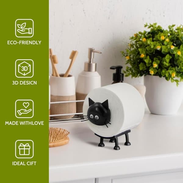 Toiletpapirholder til kat, opbevaringsstativ til papirruller kat cat