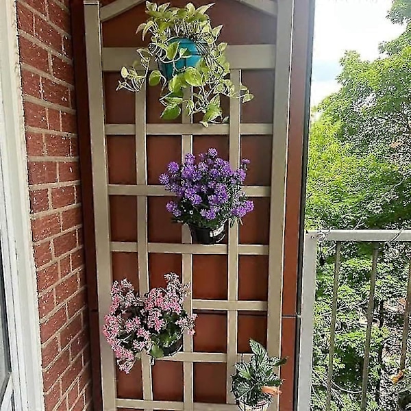 Flytande Trädgårdsräcke Planteringshylla, Metallfästen för Blomkrukor på Vertikalt Räcke, Balkong Trappa Växtställ 2pcs