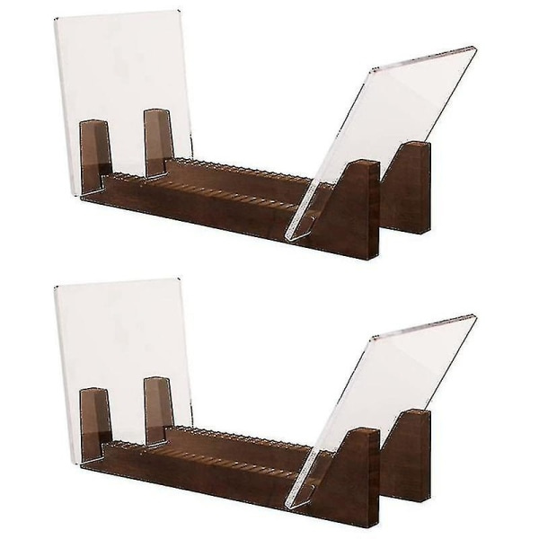Vinyylilevyjen Säilytysteline - Puinen LP Vinyylialbumin Pöytäteline 2pcs