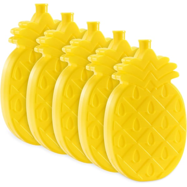 Kylklampar för Lunchlåda (Set om 5) - Kylklampar för Barn, Frysklampar för Pojkar eller Flickor - Återanvändbara Smala Kylväskor för Resor med Kylväska - Ananas