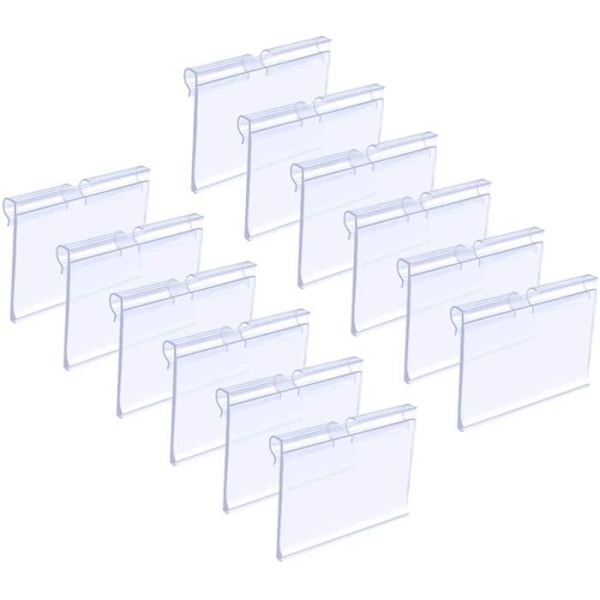 70 stk. klare plastik labelholdere labelholder til kontorreoler butik bageri supermarked marked