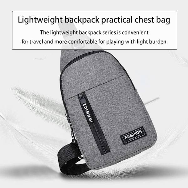 Crossbody-veske Brystveske GRÅ - spottsalg Grå Grey