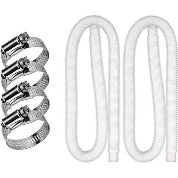 Ersättningsslang för pool - 32mm - 1,5m - 4 klämmor - Läckagesäker