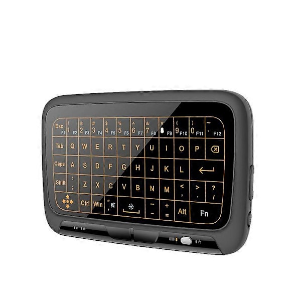 H18 Mini Fuld Touchskærm 2.4GHz Air Mouse Touchpad Baggrundslys Trådløst Tastatur til Smart TV JIKAIX