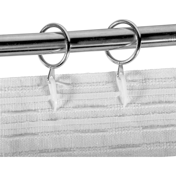 Vita Plastgardinkrokar, 100-pack, 2,8x1,2cm, Gardinfäste