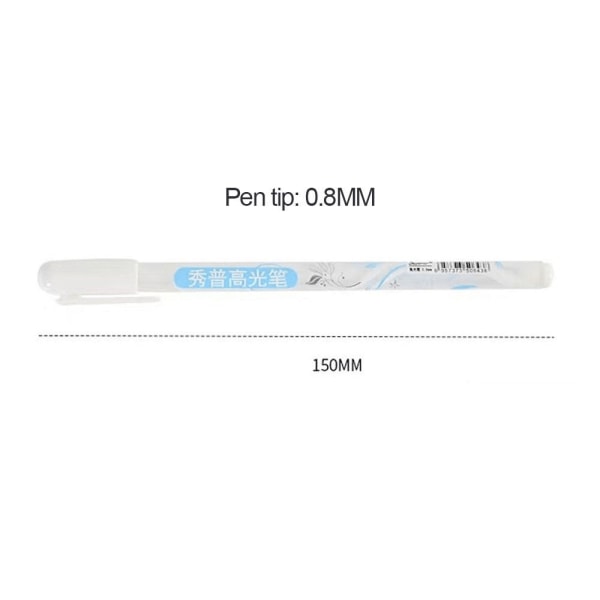 5 st 0,8 mm vit penna för blyertsskiss fineliner penna överlägsen hög ljus