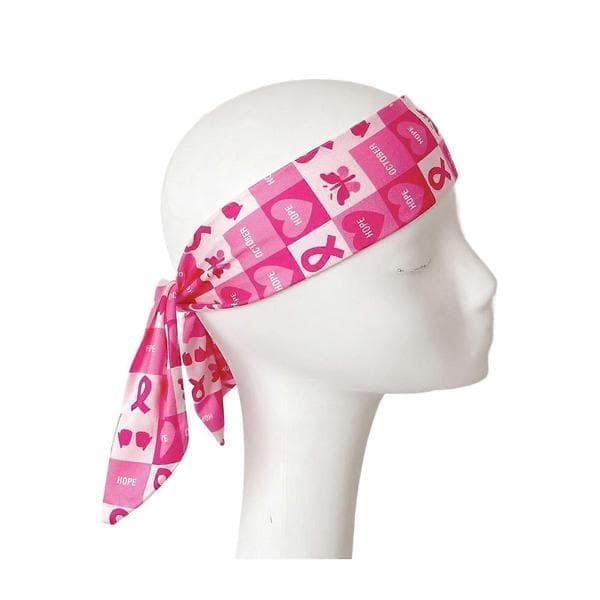 Brystkræftbevidsthed Pink Sløjfe Turban Hårbånd til Kvinder, Behagelig Elastisk Fuld Dækning