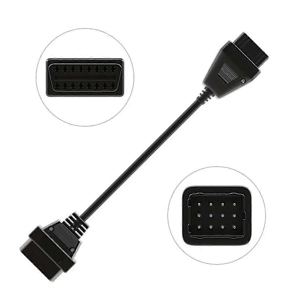 Til Renault 12 Pin OBDII OBD 2 Connector Adapter Diagnostisk Forlængerkabel 16 Pin Til Renault 12Pin ST1M781