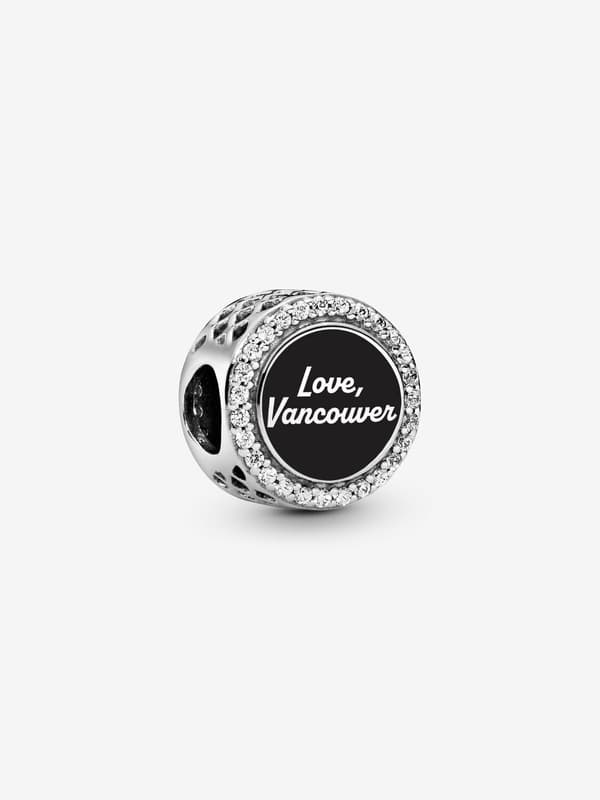 - Vancouver Night Skyline Charm - Sterling silver
