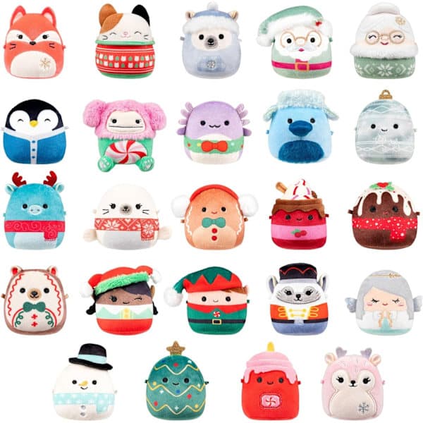 Micromallows og Squishmallows 24-dages Julekalender PVC-materiale (med legetøj)