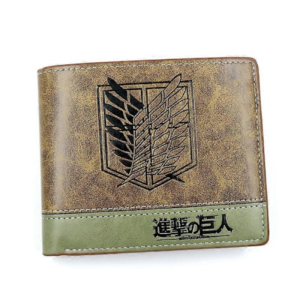 Lompakko Anime Attack On Titan PU-nahka Miesten lompakko Jiyuu no Tsubasa Lyhyt lompakko Attack On Titan