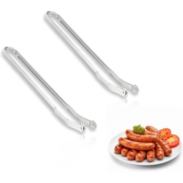 Grillipihdit pyörillä, 2 kpl pyöriviä grillipihdejä, BBQ-makkarapihdit, makkarapihdit pyörillä, grillipihdit
