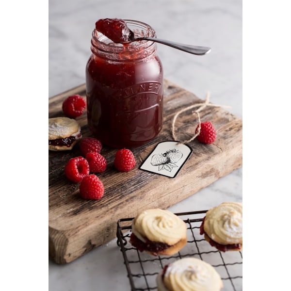 Sylteglas 0,5L (500ml) Rundt Glas med Skruelåg til Konservering og Opbevaring af Marmelade, Chutney og Små Syltede Frugter 500ml