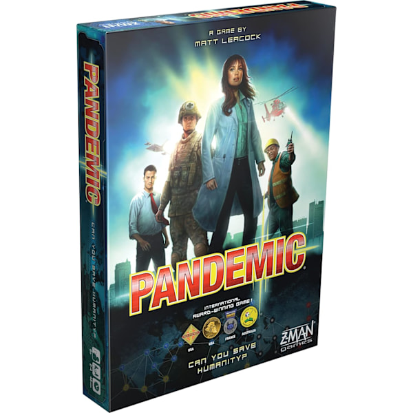 Pandemic, brætspil, 8 år+, 2-4 spillere, 45 minutters spilletid