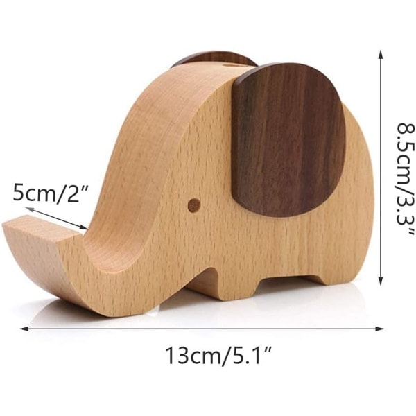 Träelefant pennhållare