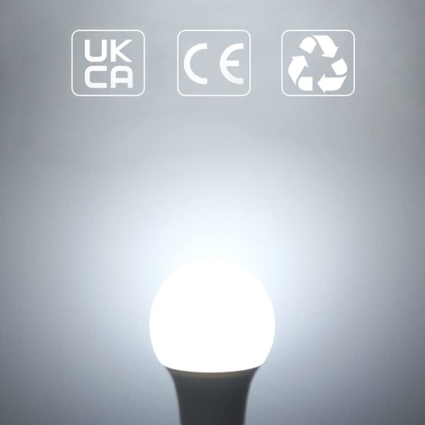 Bajonettlampa Kallt vitt 6500K, 12W Superljus LED Bajonettlampa, Dagsljus B22 LED-lampa, Energisparande Bajonettlampa