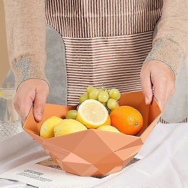 Geometrisk Design Fruktskål Blekningsfri Husdjursfester Bordsgodisskål För Hushåll